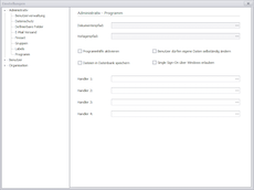 MD Adressbuch One - Einstellungen Programm